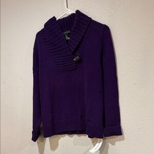 Polo Ralph Lauren Deep Purple Cowl Neck Sweater